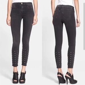 McGuire Newton Skinny Jeans with Grommets Faded Black - Size 28